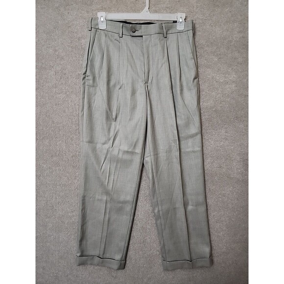 Axist Straight Leg Dress Pants Mens 33x30 Gray Patterned Performance Stretch NEW - Picture 1 of 10